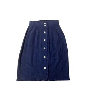 Vintage Denim Button Down Skirt